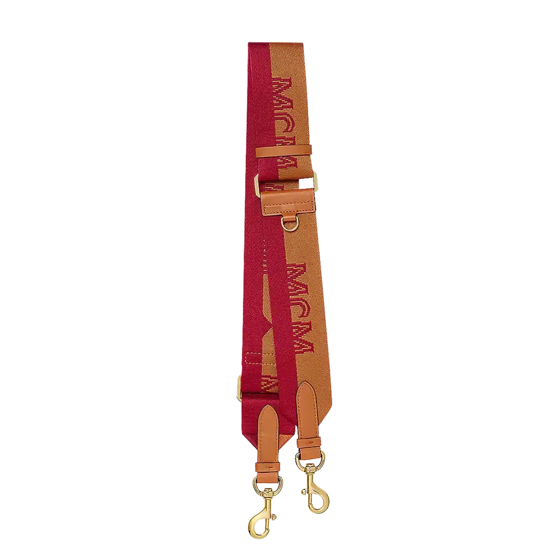 MCM Schulterriemen rot braun 5cm breit / neuwertig MCM