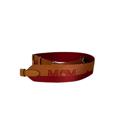 MCM Schulterriemen rot braun 5cm breit / neuwertig MCM