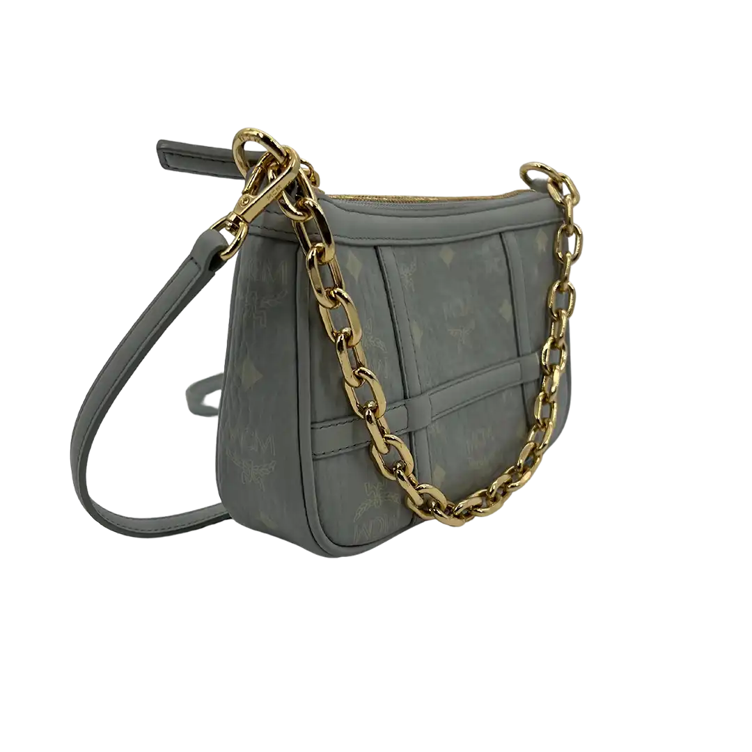 MCM Aren  Mini Crossbody Tasche hellgrau / sehr gut MCM