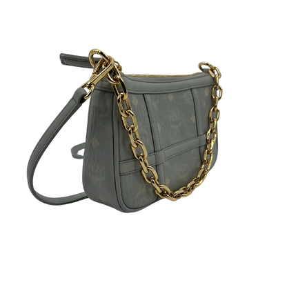 MCM Aren  Mini Crossbody Tasche hellgrau / sehr gut MCM