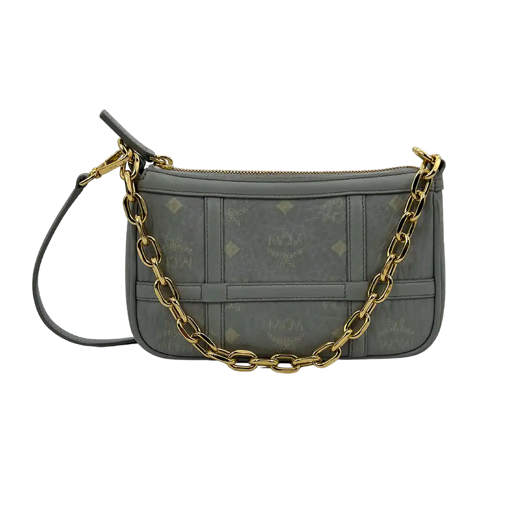 MCM Aren  Mini Crossbody Tasche hellgrau / sehr gut MCM