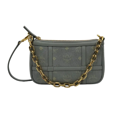 MCM Aren  Mini Crossbody Tasche hellgrau / sehr gut MCM