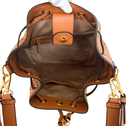 MCM Essential Tasche mit Kordelzug in Visetos Cognac / neuwertig MCM
