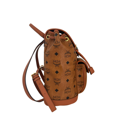 MCM Aren Rucksack mit Kordelzug in Visetos Braun / neuwertig MCM