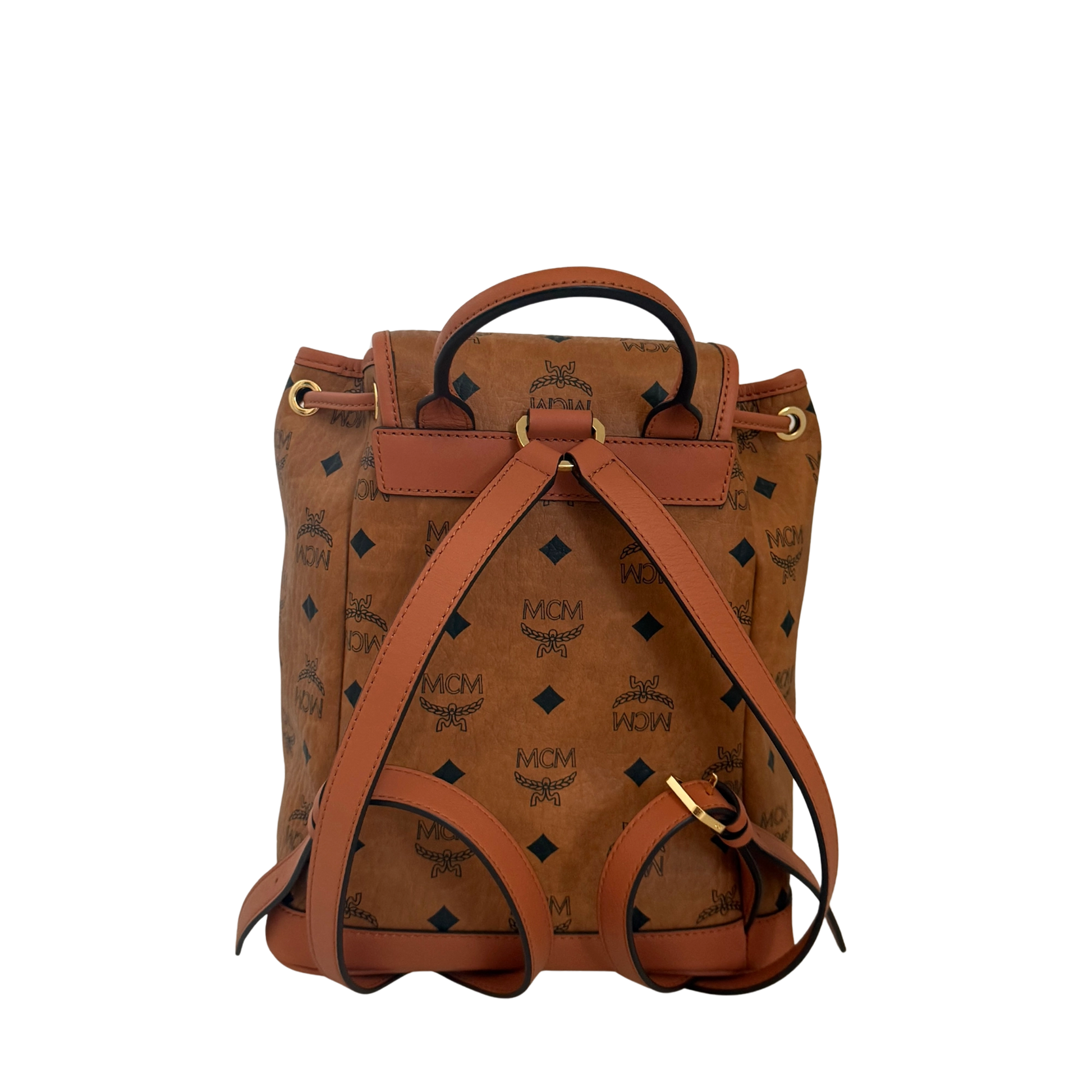 MCM Aren Rucksack mit Kordelzug in Visetos Braun / neuwertig MCM