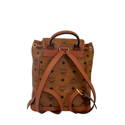 MCM Aren Rucksack mit Kordelzug in Visetos Braun / neuwertig MCM