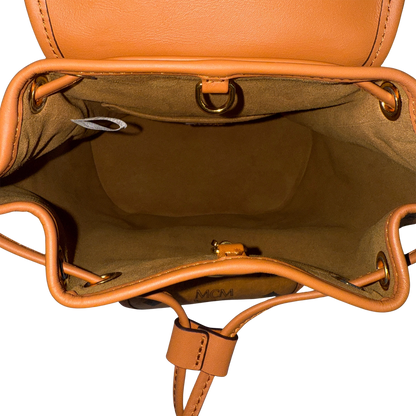 MCM Aren Rucksack mit Kordelzug in Visetos Braun / neuwertig MCM