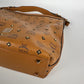 MCM Hobo Gold Nieten Tasche Limited Visetos Small Cognac / sehr gut MCM