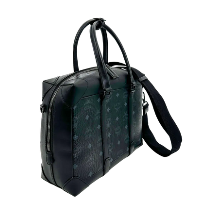 MCM Laptop Tasche schwarz Canvas / gut MCM