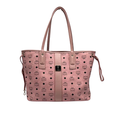 Pink Mcm Tote Bag Mcm Tasche Rosa Metallic MCM Reversible Liz