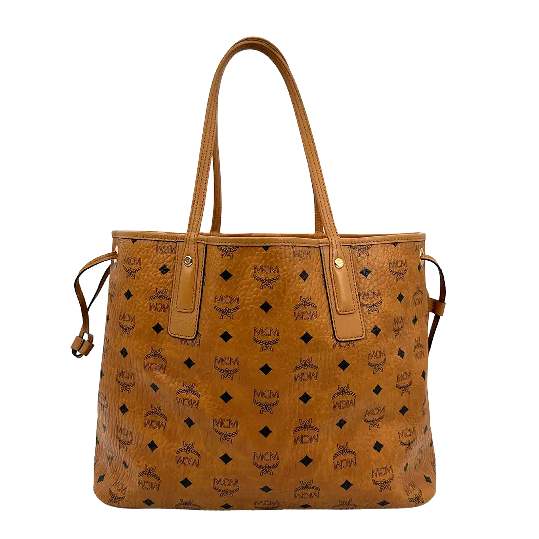 MCM Liz Wendeshopper Visetos Medium Cognac / gut MCM