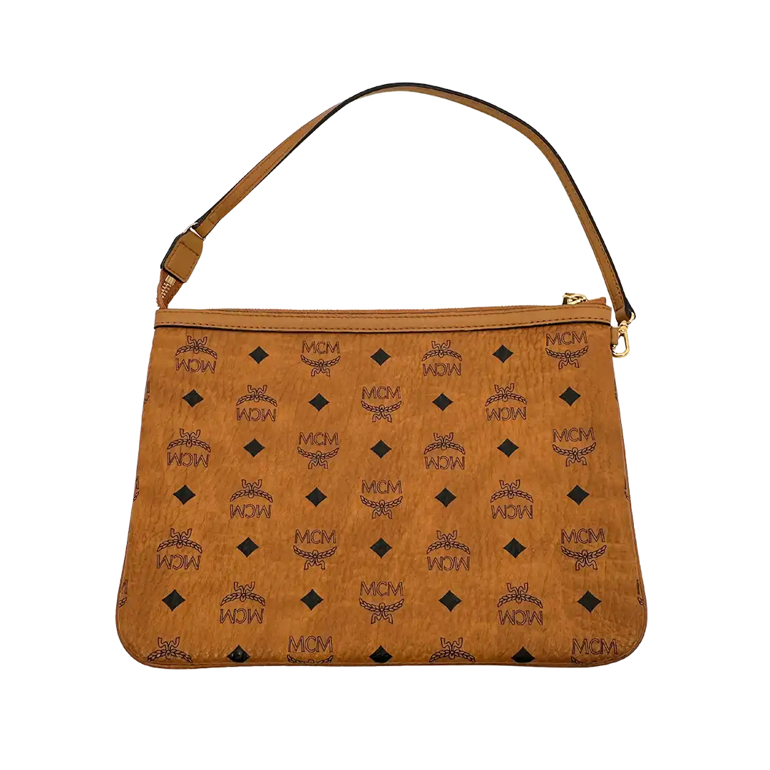 MCM Liz Wendeshopper Visetos Medium Cognac / gut MCM