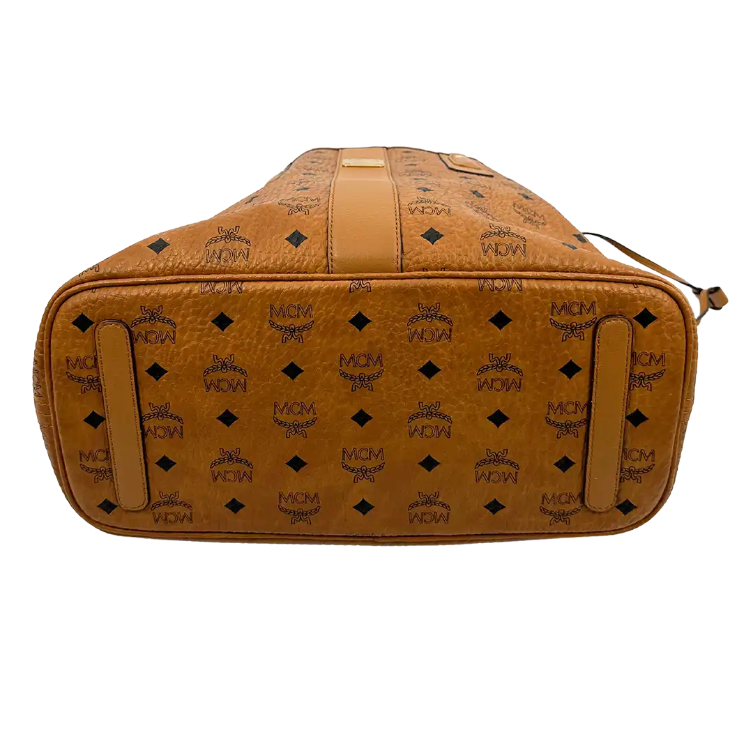 MCM Liz Wendeshopper Visetos Medium Cognac / gut MCM