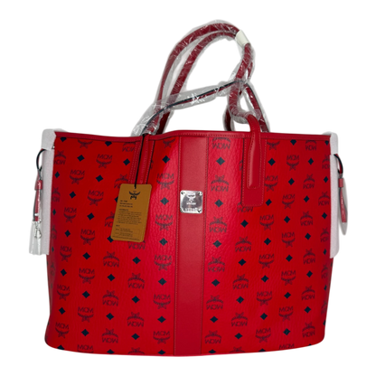 MCM Liz Wendeshopper Large rot mit Pouch / neuwertig MCM