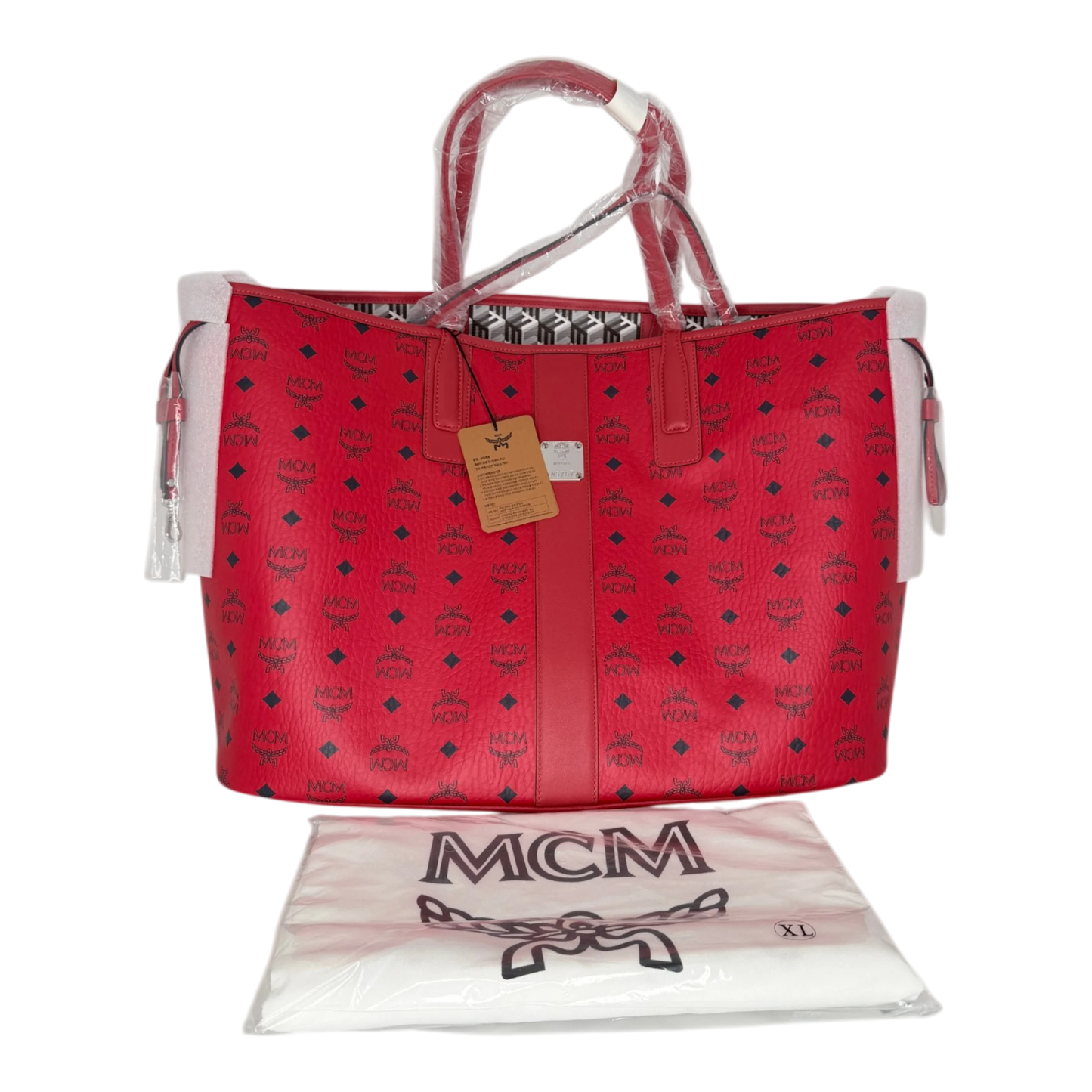 MCM Liz Wendeshopper Large rot mit Pouch / neuwertig MCM