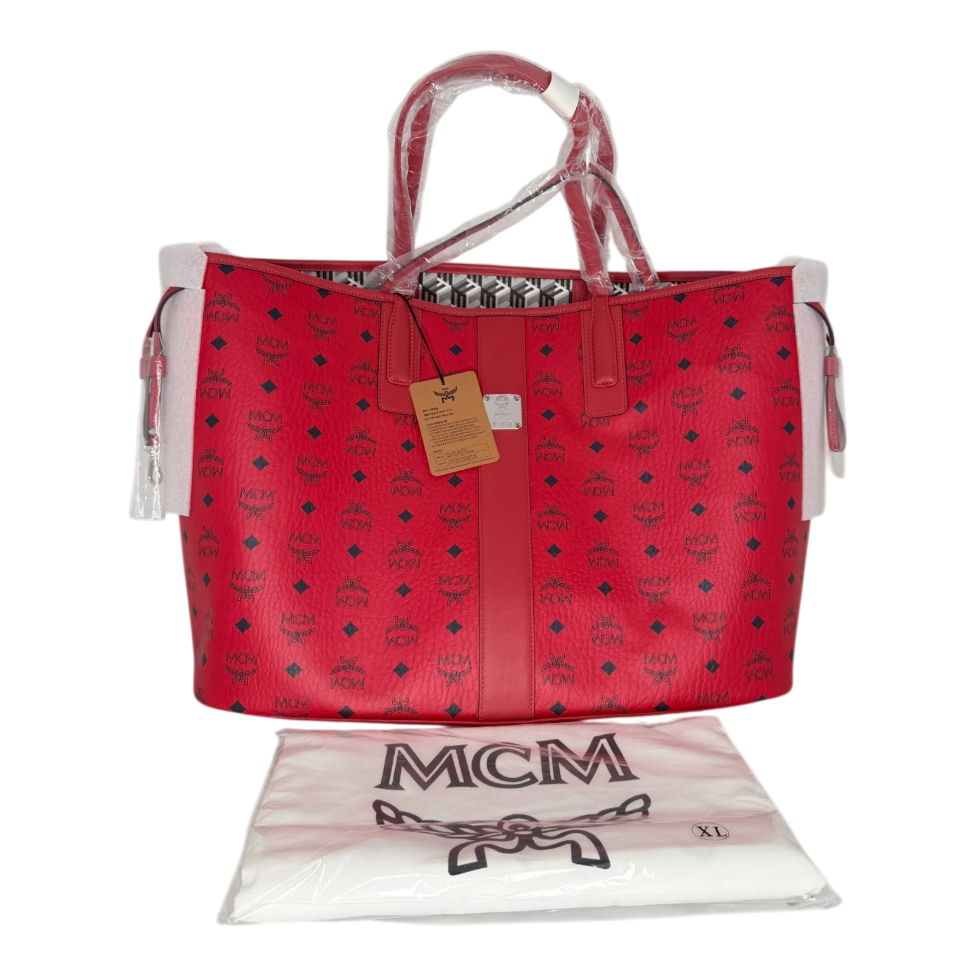 MCM Liz Wendeshopper Large rot mit Pouch / neuwertig MCM