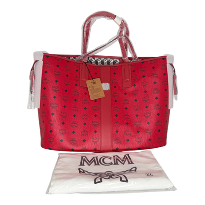 MCM Liz Wendeshopper Large rot mit Pouch / neuwertig MCM