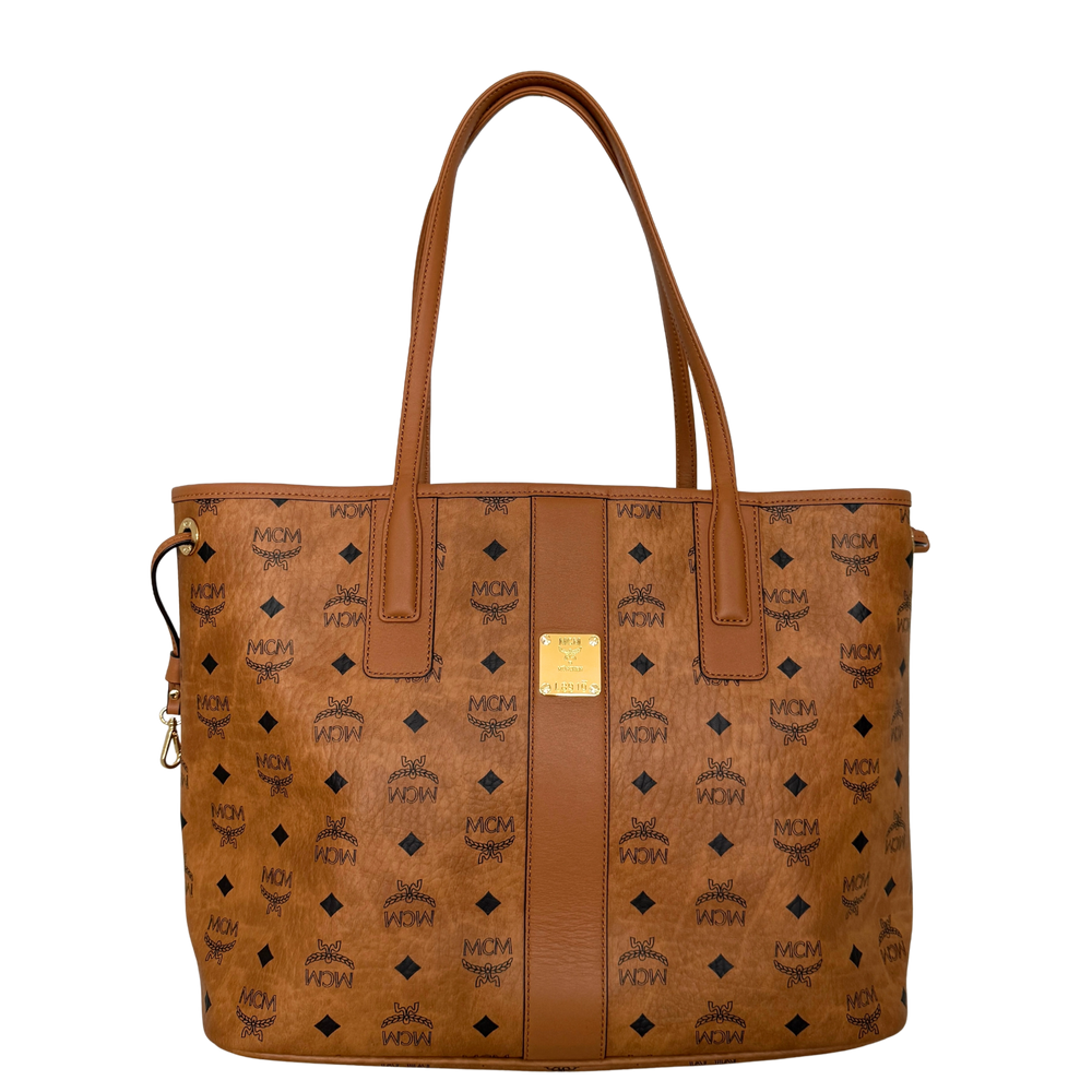 MCM Liz Wendeshopper in Visetos Medium Cognac / neuwertig MCM