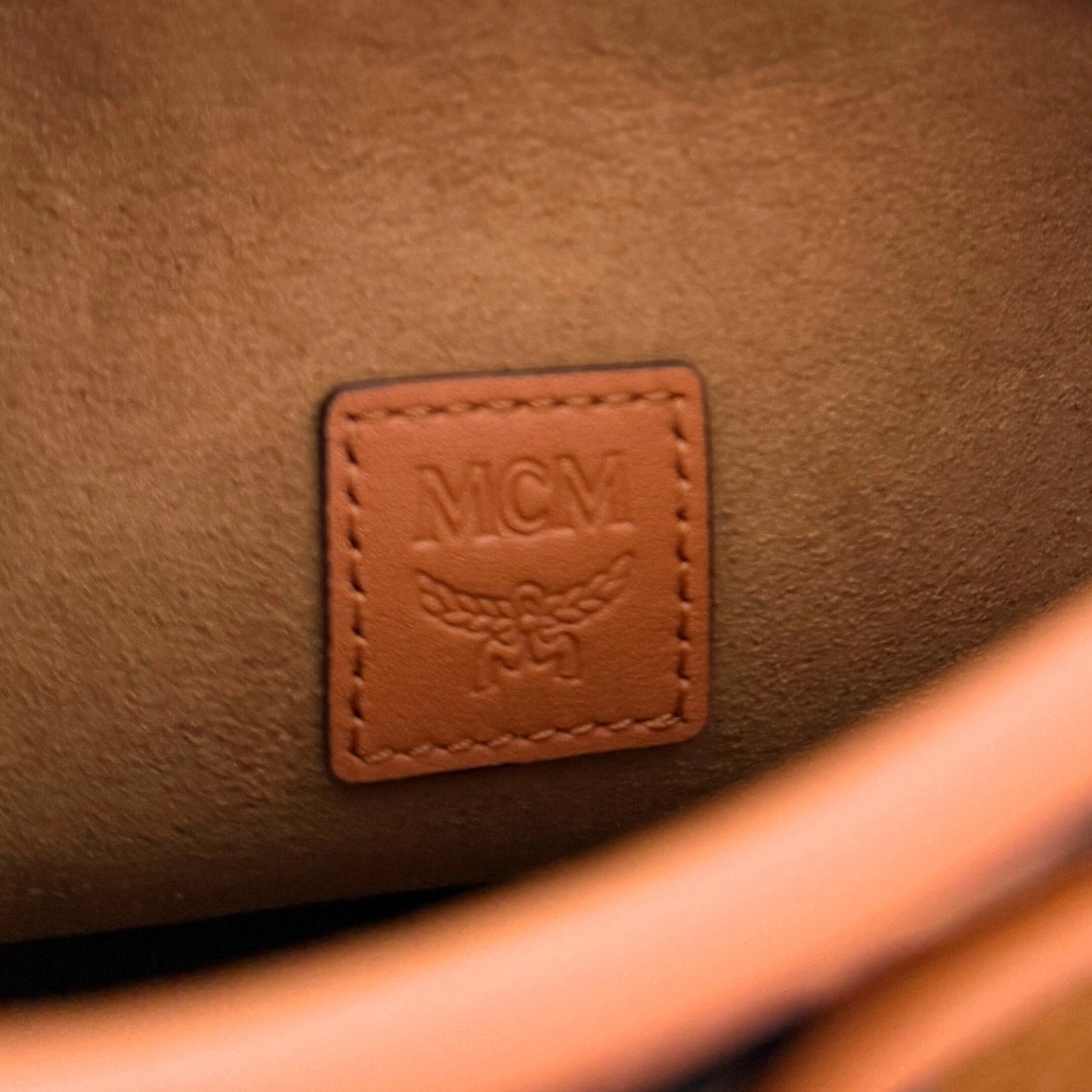 MCM Mini Dessau Kordelzugtasche in Visetos Cognac / neuwertig MCM