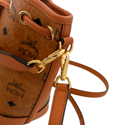 MCM Mini Dessau Kordelzugtasche in Visetos Cognac / neuwertig MCM