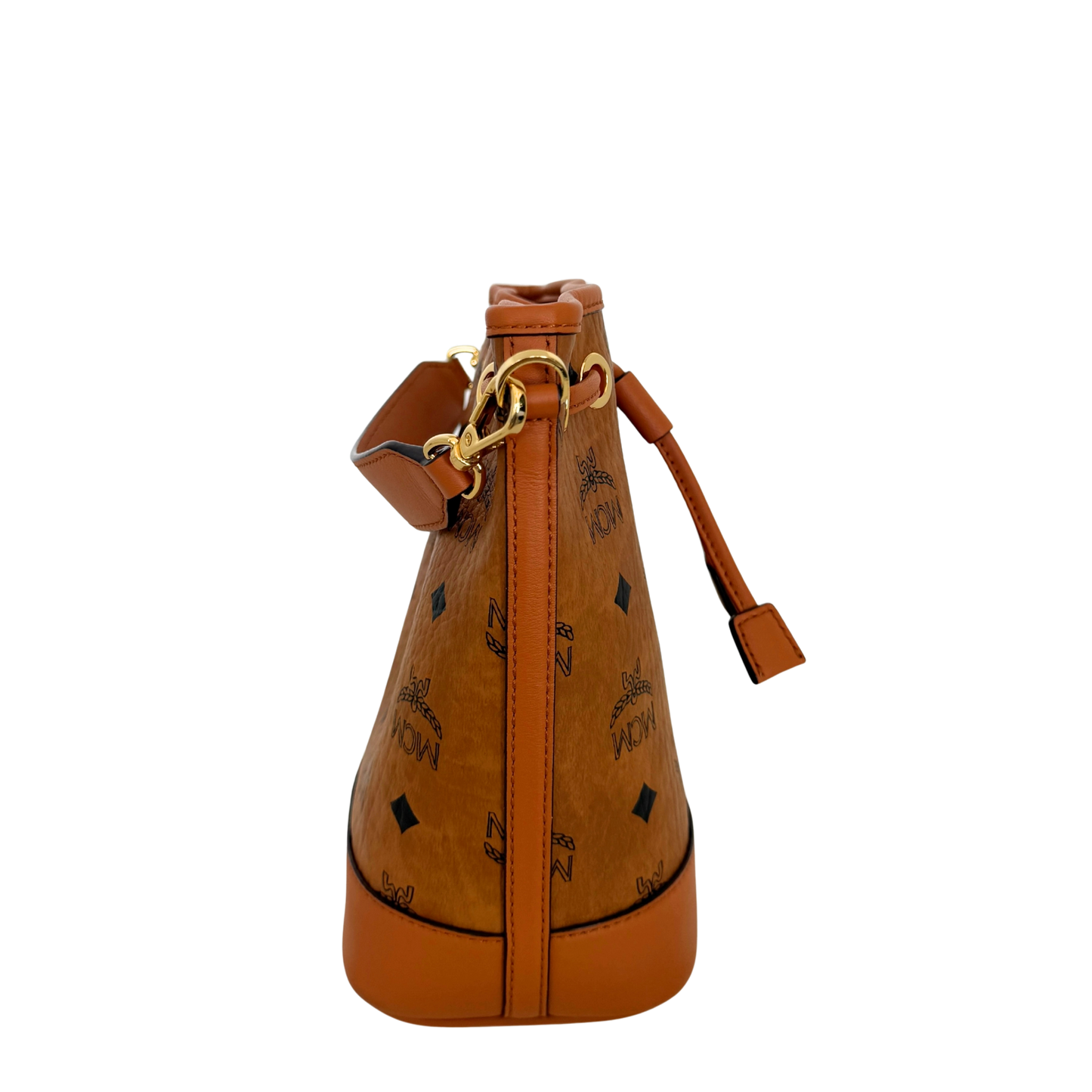 MCM Mini Dessau Kordelzugtasche in Visetos Cognac / neuwertig MCM