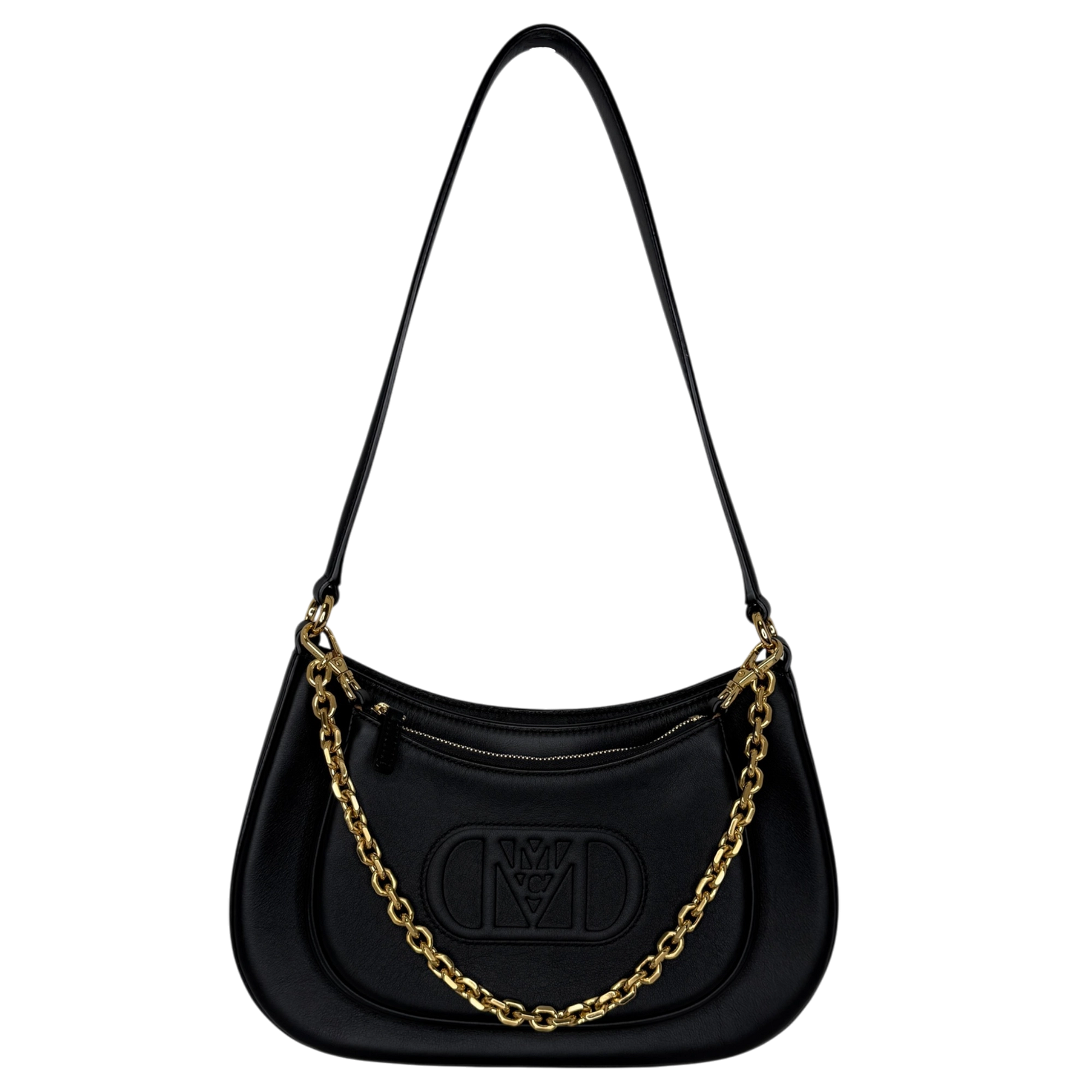 MCM Mode Travia mittelgroße Schultertasche Leder schwarz / neuwertig Louis Vuitton