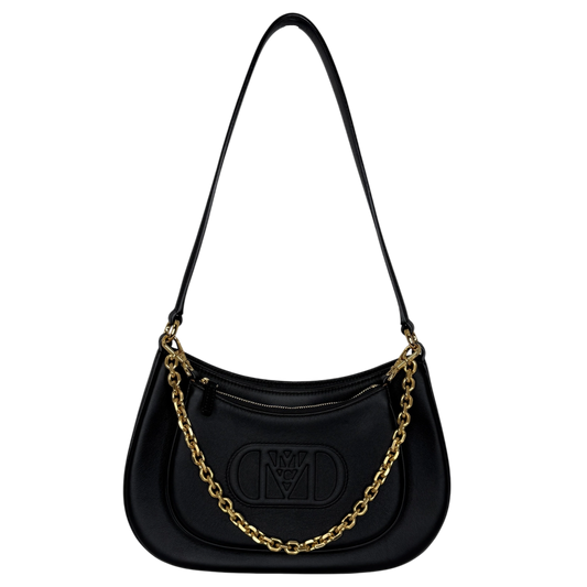MCM Mode Travia mittelgroße Schultertasche Leder schwarz / neuwertig Louis Vuitton