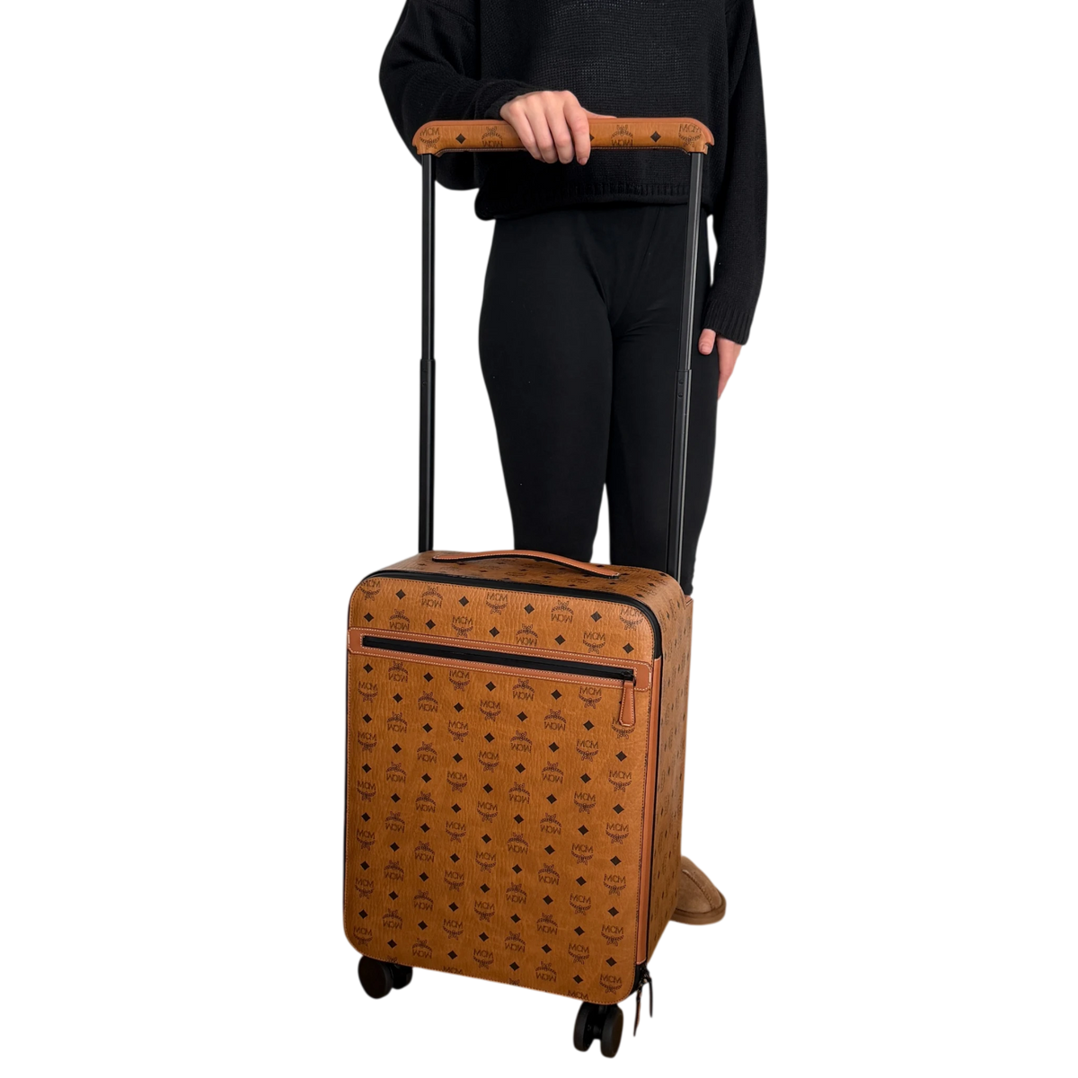 MCM Ottomar Cabin Trolley Visetos Cognac Handgepäck Koffer Neu MCM