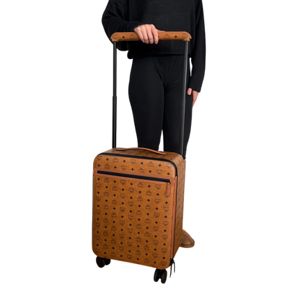 MCM Ottomar Cabin Trolley Visetos Cognac Handgepäck Koffer Neu MCM