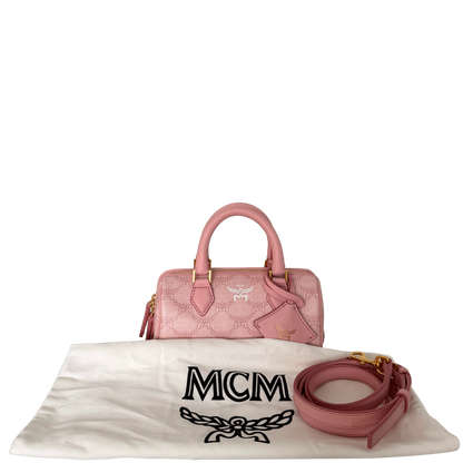 MCM Ella Boston Bag Mini Rosa / neuwertig MCM