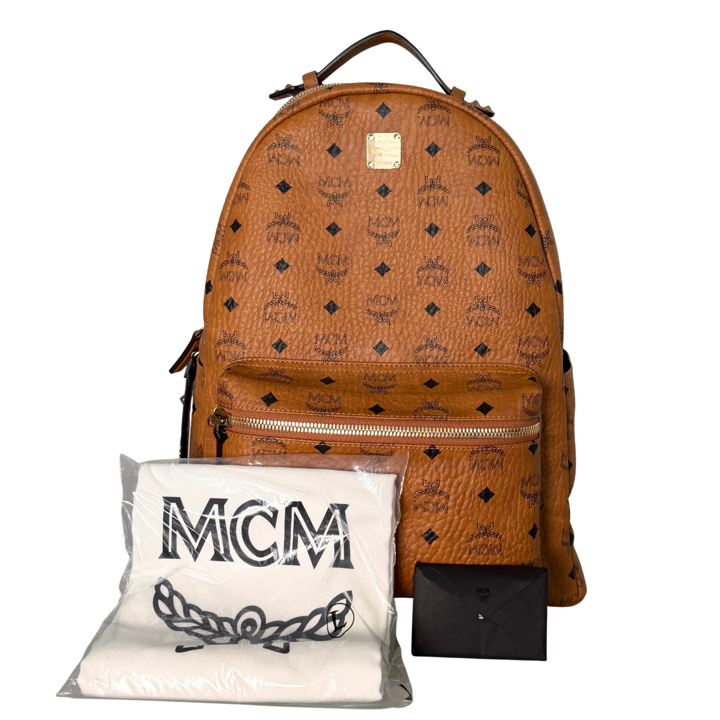 MCM Stark Rucksack in Visetos Cognac / sehr gut