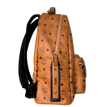 MCM Stark Rucksack in Visetos Cognac / sehr gut