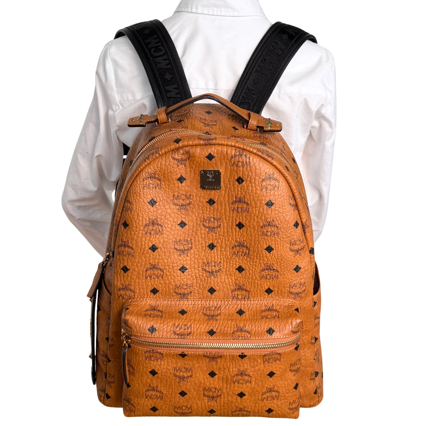 MCM Stark Rucksack in Visetos Cognac / sehr gut