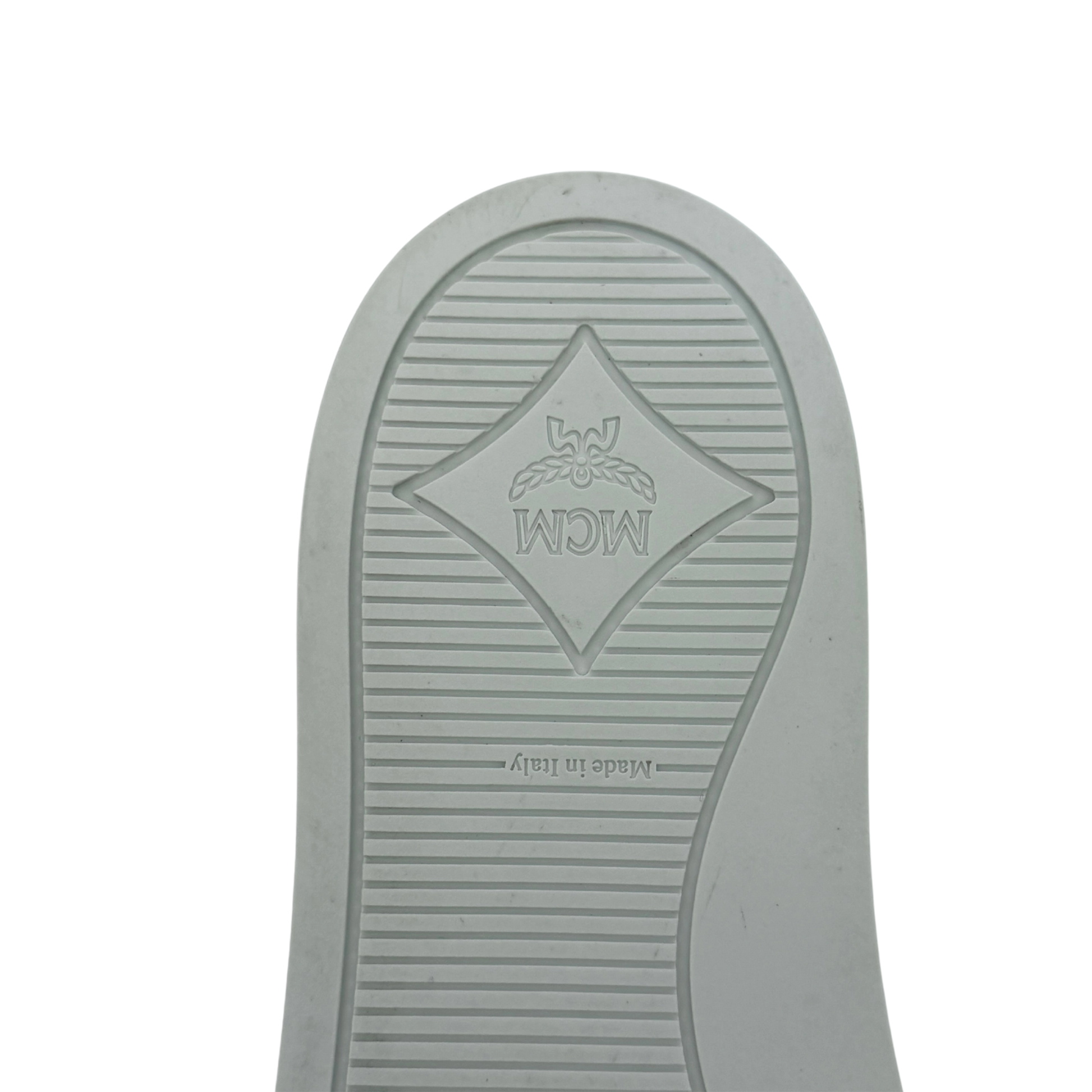 MCM High Top Turnlock Sneaker in Visetos Weiß Größe 44 / neuwertig MCM