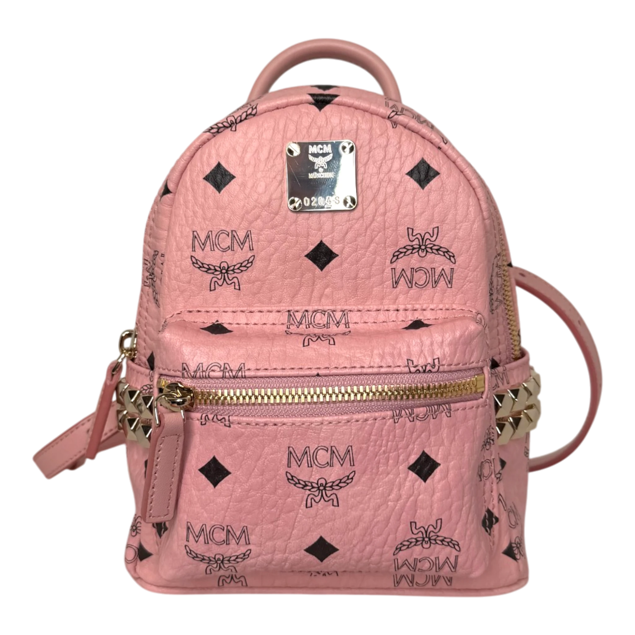 MCM Stark Xmini Backpack Pale Pink MCM