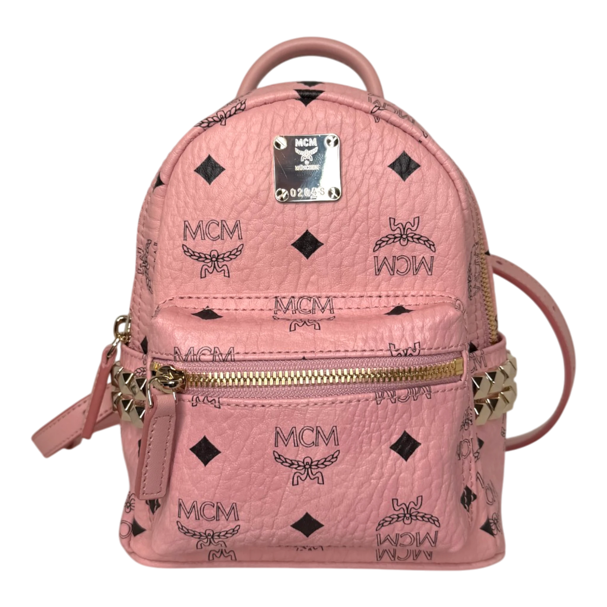 MCM Stark Xmini Backpack Pale Pink MCM