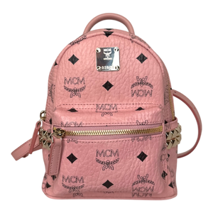 MCM Stark Xmini Backpack Pale Pink