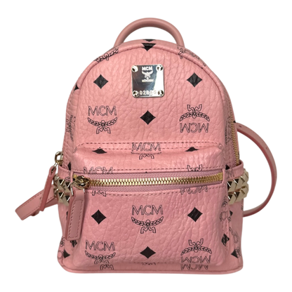 MCM Stark Xmini Backpack Pale Pink MCM