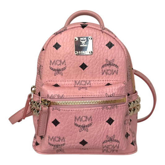 MCM Stark Xmini Backpack Pale Pink MCM