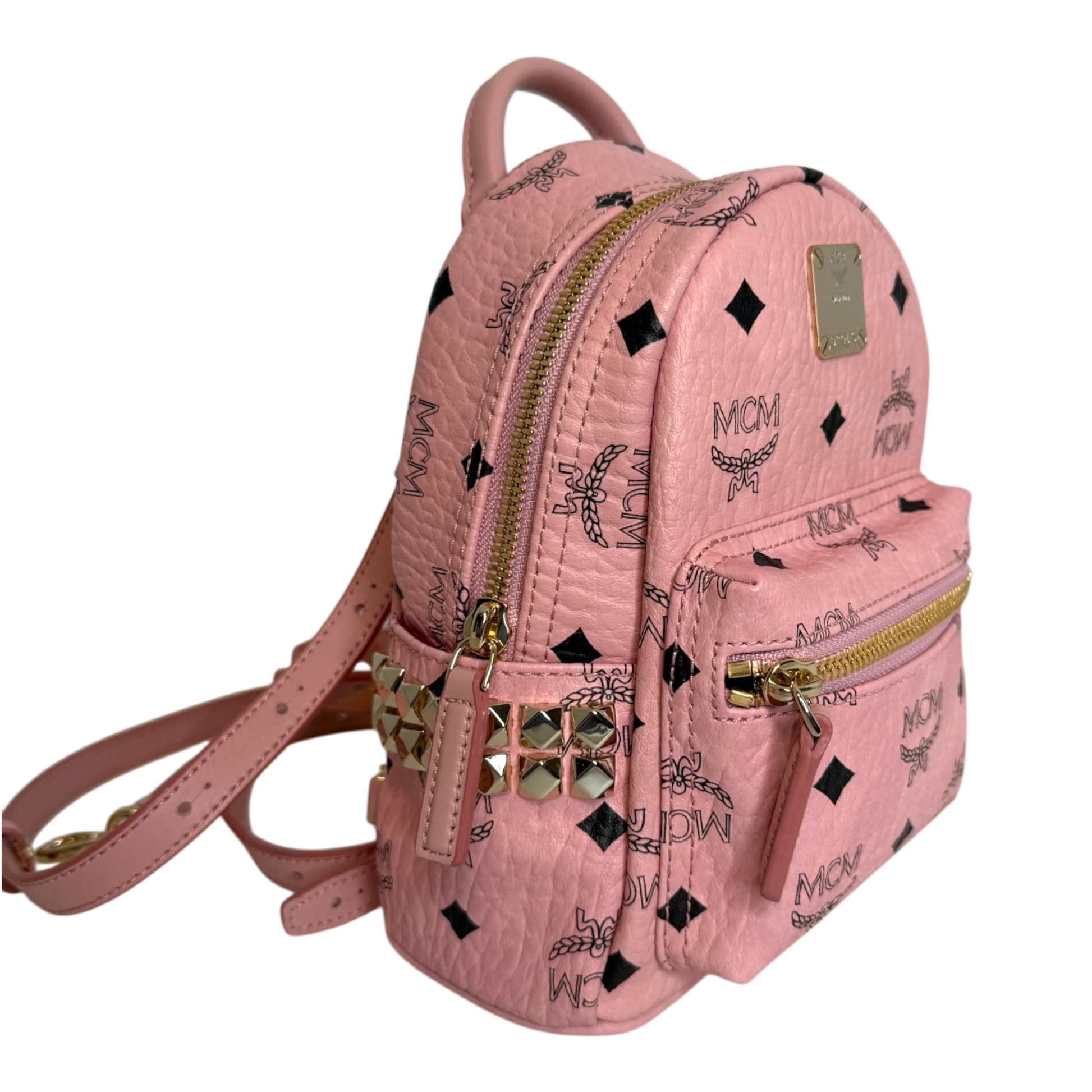 MCM Stark Xmini Backpack Pale Pink MCM
