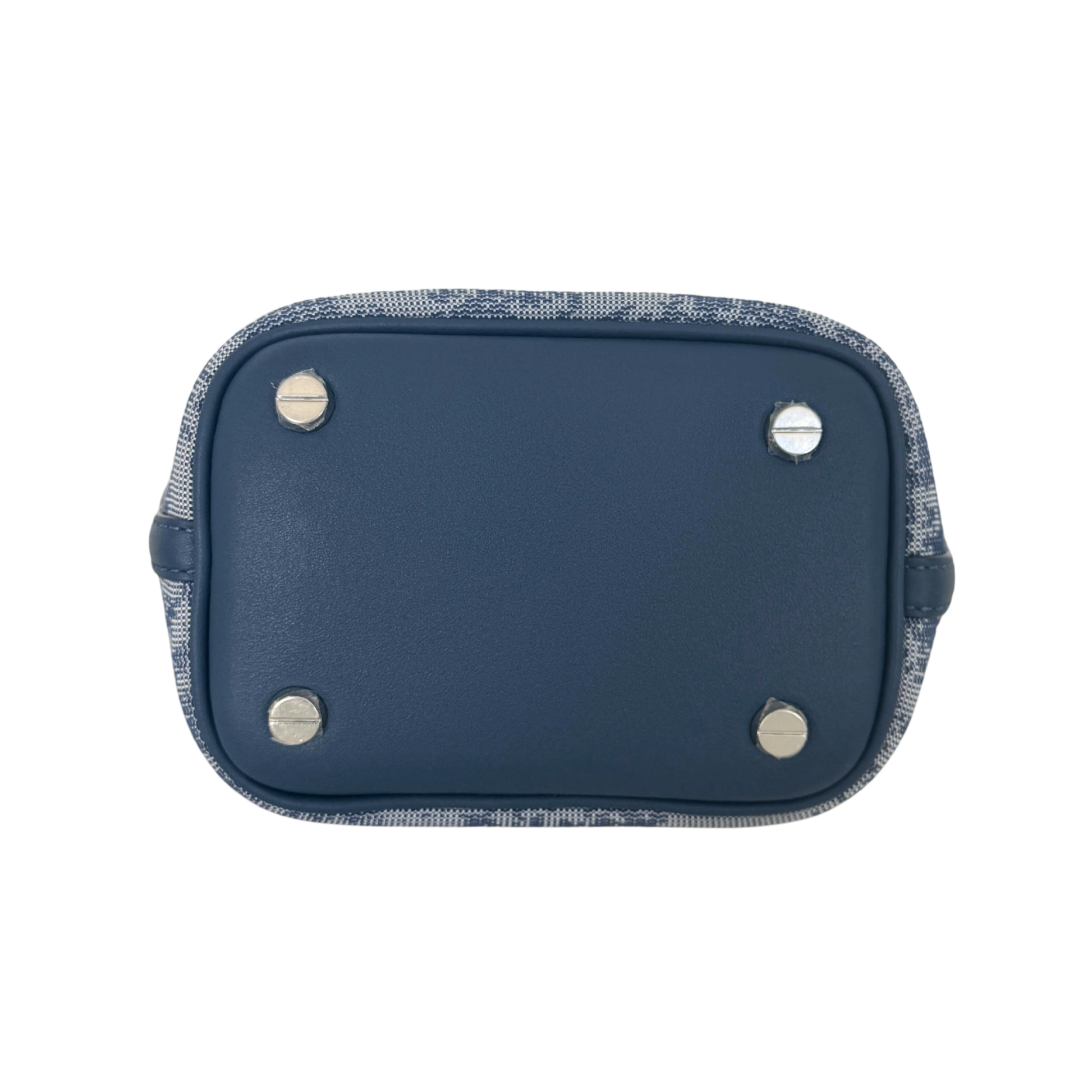 MCM Mini Dessau Kordelzugtasche in Denim-Jacquard Blau / neuwertig MCM