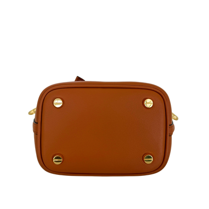MCM Mini Dessau Kordelzugtasche in Visetos Cognac / neuwertig MCM