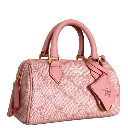 MCM Ella Boston Bag Mini Rosa / neuwertig MCM
