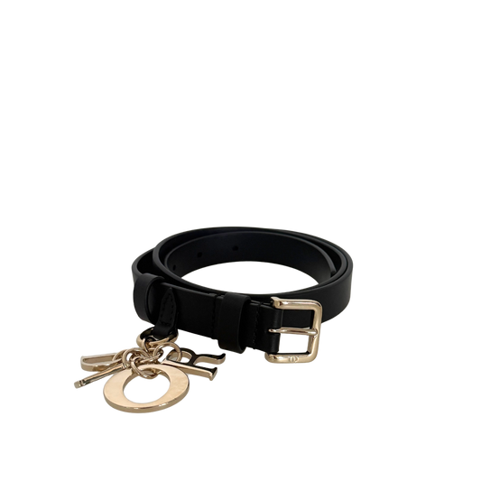 Christian Dior Miss Dior Gürtel aus glattem Kalbsleder Schwarz / neuwertig Dior