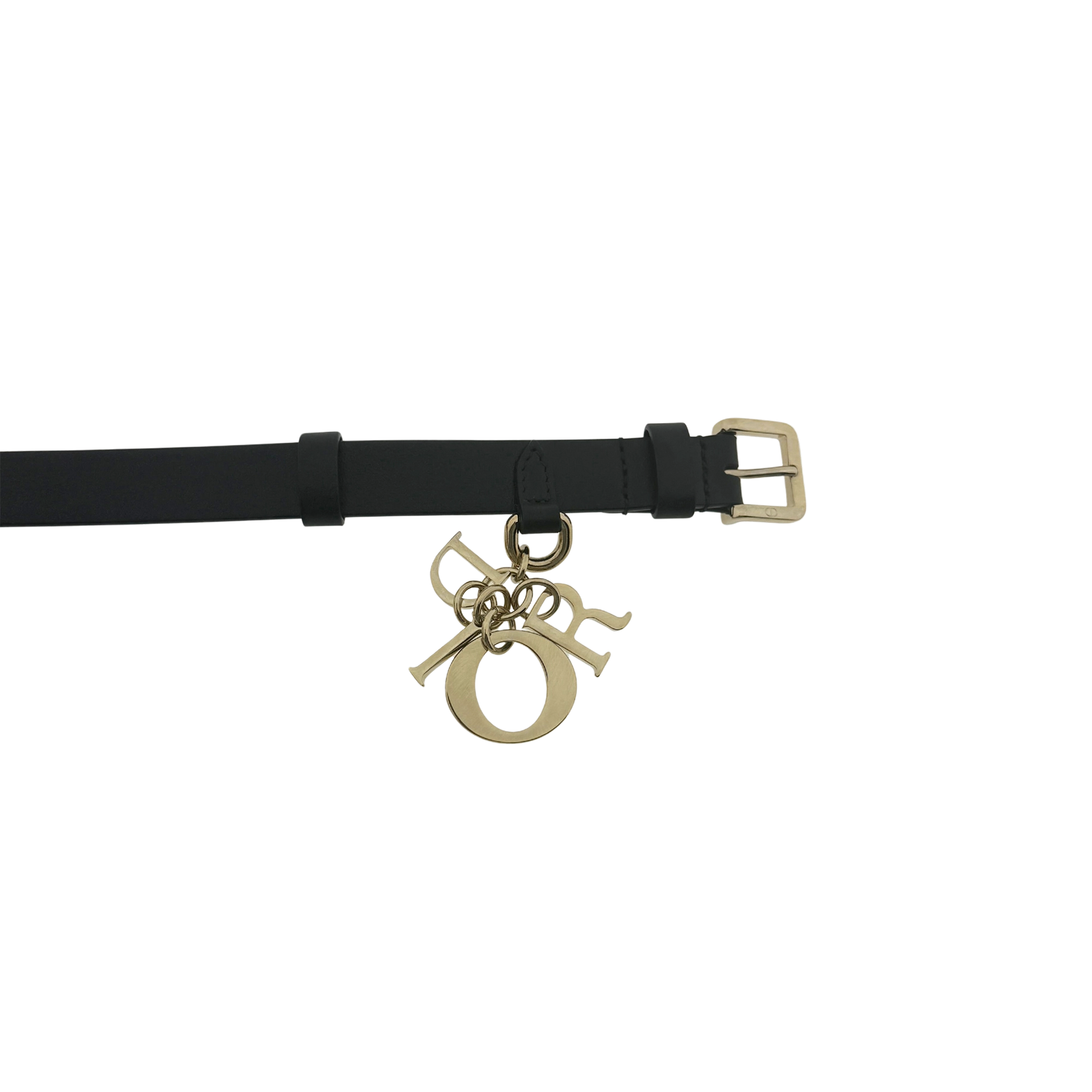 Christian Dior Miss Dior Gürtel aus glattem Kalbsleder 80 Schwarz / neuwertig Dior