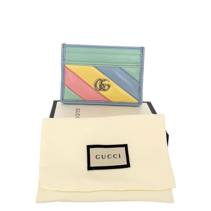 Gucci GG Marmont Kalbsleder Cardholder Multicolor / gut Gucci