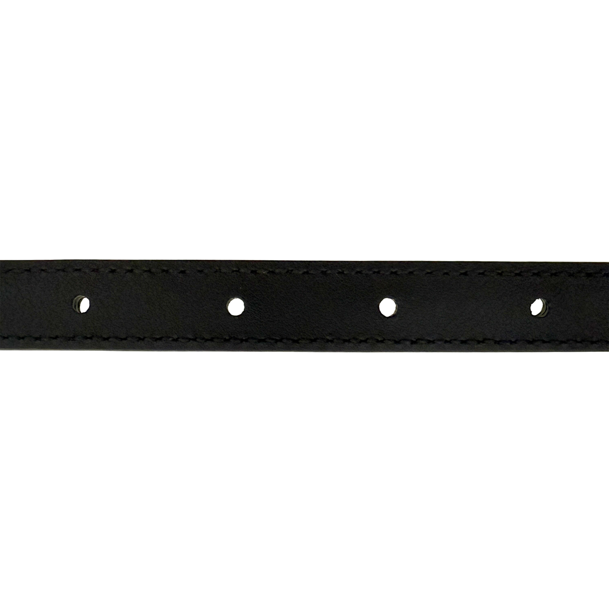 Gucci G Buckle schmaler Gürtel aus Leder 85cm Schwarz / sehr gut Gucci