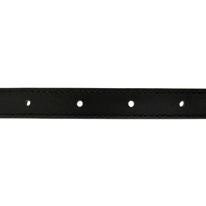 Gucci G Buckle schmaler Gürtel aus Leder 85cm Schwarz / sehr gut Gucci