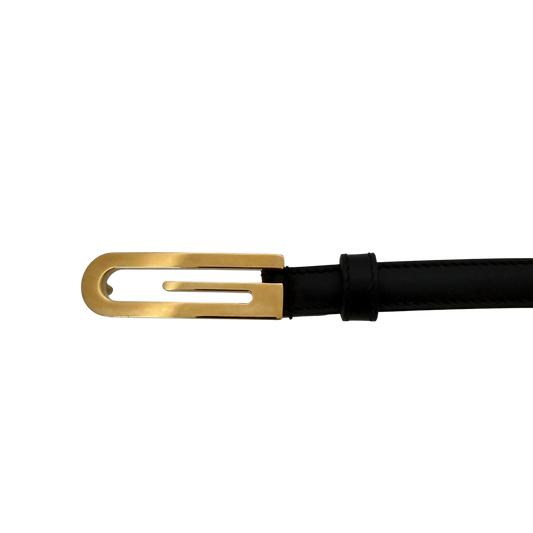 Gucci G Buckle Gürtel aus Leder Schwarz / sehr gut Gucci