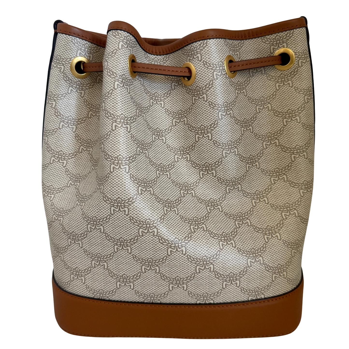 MCM Himmel Kordelzugtasche in Lauretos Braun / neuwertig Echtheitscheck